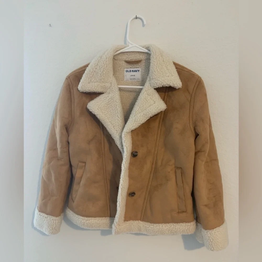 Old Navy Girls Tan Sherpa Coat